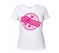 t-shirt bianca donna scritta i love you idea regalo san valentino cuore