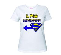 t-shirt bianca donna scritta il mio superman idea regalo san valentino