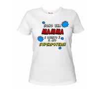 t-shirt bianca donna scritta sono una mamma idea regalo festa compleanno