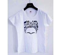 T-shirt bianca Frida pittrice messicana stampa artista donna 100 % cotone