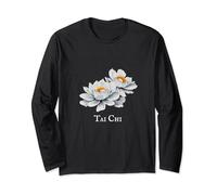 T-shirt bianca Lotus Tai Chi per istruttori e praticanti Maglia a Manica