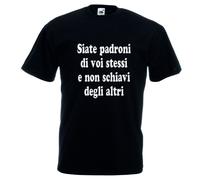T-SHIRT maglia nera in cotone SE VOLEVO PIACERE A TUTTI NASCEVO NUTELLA