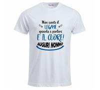 t-shirt bianca uomo non conta il legame auguri nonno regalo festa compleanno