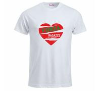 t-shirt bianca uomo scritta forza ragazze calcio squadra italia cuore
