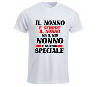 t-shirt bianca uomo scritta il mio nonno e speciale idea regalo nonni