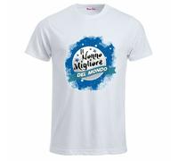 t-shirt bianca uomo scritta il nonno migliore del mondo regalo festa compleanno