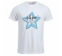 t-shirt bianca uomo scritta papa' sei il migliore del mondo festa regalo