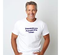 T-Shirt Bianco Uomo Maniche Corte JE NE VIEILLIS PAS JE PRENDS DE LA VALEUR