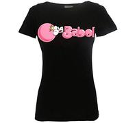 T-shirt Big Babol originale donna attillata sexy ufficiale Lady nera chewing gum gomme da masticare (S