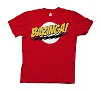 T-Shirt - Big Bang Theory - Bazinga No Face - Rosso - Taglia S, Colore: Rosso, S