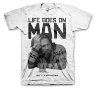 The Big Lebowski Life Goes On T-Shirt bianco L