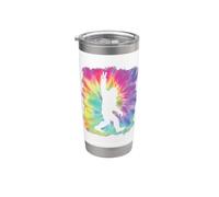 T-shirt Bigfoot Sasquatch Peace Big Foot Squatch Tie Dye Rainbow Bicchiere termico in acciaio inox doppia parete