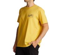 T-shirt Billabong da uomo in cotone SS ~ Walled Sunny Yellow
