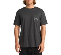 T-Shirt Billabong Stacked Arch S/S Con Tasca - Nero Lavato