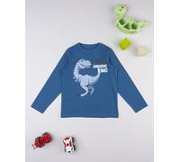T-shirt bimbo blu stampa t-rex
