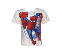 t-Shirt Bimbo Mezza Manica Cotone Spiderman Marvel Art. 71-219 (12 Anni, Bianco)