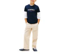 Tommy Hilfiger Bambino T-Shirt Maniche Monogram Graphic in Cotone, Blu (Dark Night Navy), 2 Anni