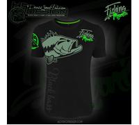 HotSpot Design T-Shirt Fishing Mania Black Bass