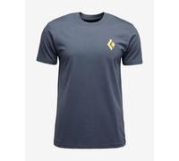 T-shirt Black Diamond Shredded manica corta grigio scuro giallo - XL