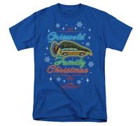 T-Shirt Blu - Christmas Vacation - Neon Griswald - Adulto Unisex Maniche Corte
