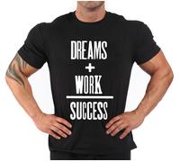 T-Shirt Bodybuilding Fitness Palestra "Dreams + Work..."