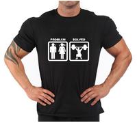 T-Shirt Bodybuilding Fitness Palestra "Problem Solved.."