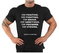 T-Shirt Bodybuilding Fitness Palestra "Stay positive..."