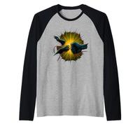 T-shirt Bond con stampa a pugno e zampa di cane e uomo Maglia con Maniche Raglan