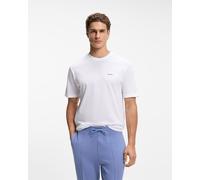 BOSS T-shirt in mesh di cotone con grafica ricamata - Style TS_Member Mesh 1, 50561775 Bianco XXL