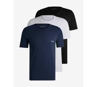 BOSS T-shirt in cotone con logo ricamato in confezione da tre - Style TShirt RN 3P Classic, 50475284 Nero / Bianco / Blu XL