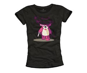 T Shirt Br Ba Teddy - Maglietta Breaking Bad Heisenberg Divertente Nera Donna M