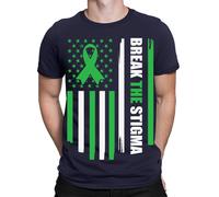 T-shirt Break The Stigma Mental Health Awareness Ribbon da uomo donna #TA-89