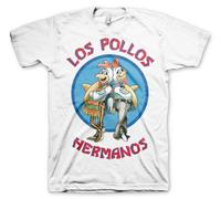 Breaking Bad Licenza Ufficiale Los Pollos Hermanos Maglietta (Bianca), Medium
