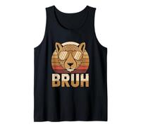 T-Shirt Bruh Cheetah Meme Graphic Tee Uomo Ragazzi Animale Canotta