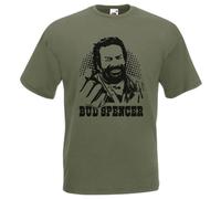 T-shirt BUD banana joe pugno cult cinema 80 cotone verde oliva militare
