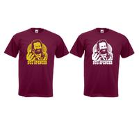 T-shirt Bud Spencer Banana Joe film Pugno cotone bordeaux cinema idea regalo