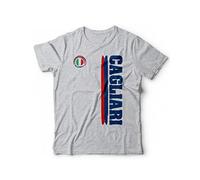 T-Shirt Cagliari Sport Maglietta Calcio Vari Colori Tifosi Stadio Domus Sant'Elia Ultras - Taglie dalla S alla XXL (M, Grigio)