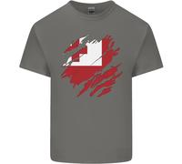T-Shirt Calcio Bambini Bandiera Tonga Giorno Tongan