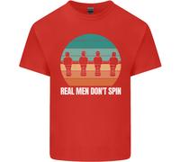 T-Shirt Calcio Da Tavolo Foosball Per Ragazzi E Ragazze Real Men Don't Spin