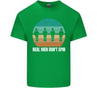 T-Shirt Calcio Da Tavolo Foosball Per Ragazzi E Ragazze Real Men Don't Spin