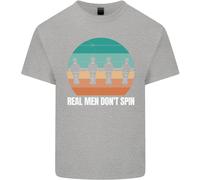 T-Shirt Calcio Da Tavolo Foosball Per Ragazzi E Ragazze Real Men Don't Spin