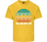 T-Shirt Calcio Da Tavolo Foosball Per Ragazzi E Ragazze Real Men Don't Spin