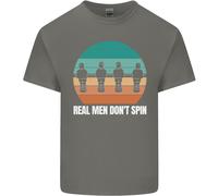 T-Shirt Calcio Da Tavolo Foosball Per Ragazzi E Ragazze Real Men Don't Spin