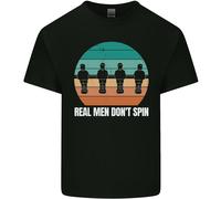 T-Shirt Calcio Da Tavolo Foosball Per Ragazzi E Ragazze Real Men Don't Spin