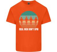 T-Shirt Calcio Da Tavolo Foosball Per Ragazzi E Ragazze Real Men Don't Spin