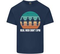 T-Shirt Calcio Da Tavolo Foosball Per Ragazzi E Ragazze Real Men Don't Spin