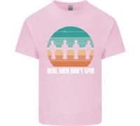 T-Shirt Calcio Da Tavolo Foosball Per Ragazzi E Ragazze Real Men Don't Spin