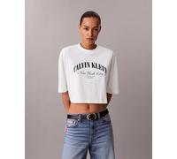 Calvin Klein Lv047f813g Short Sleeve T-shirt Blu S Donna