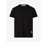 T-shirt Calvin Klein Jeans Badge Turn Up manica corta nero - XL