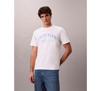 T-shirt Calvin Klein Logo NYC manica corta bianco blu - S